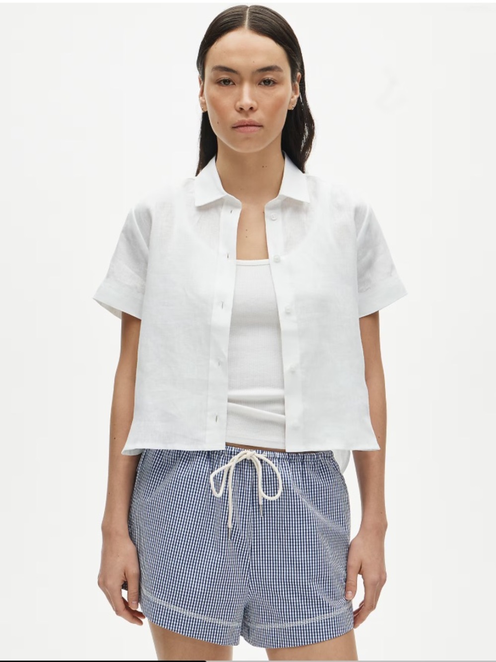 J. Crew Gamine button-up shirt in linen - white NWOT